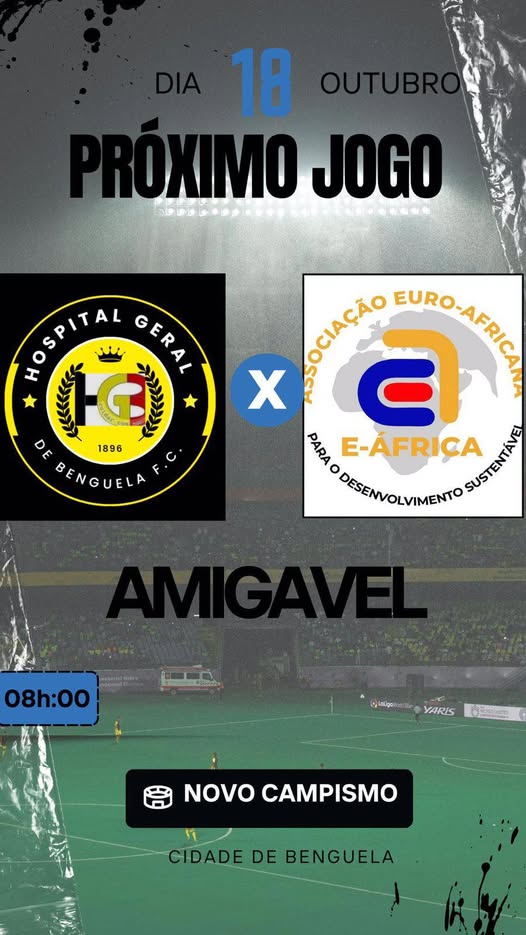 COMUNICADO OFICIAL* Caro associado, atleta e amigos!  Informamos que no próximo sábado, 18 de Outubro de 2025, a nossa equipa fez um jogo amistosa Fut7, diante da grande equipa do Hospital Geral de B